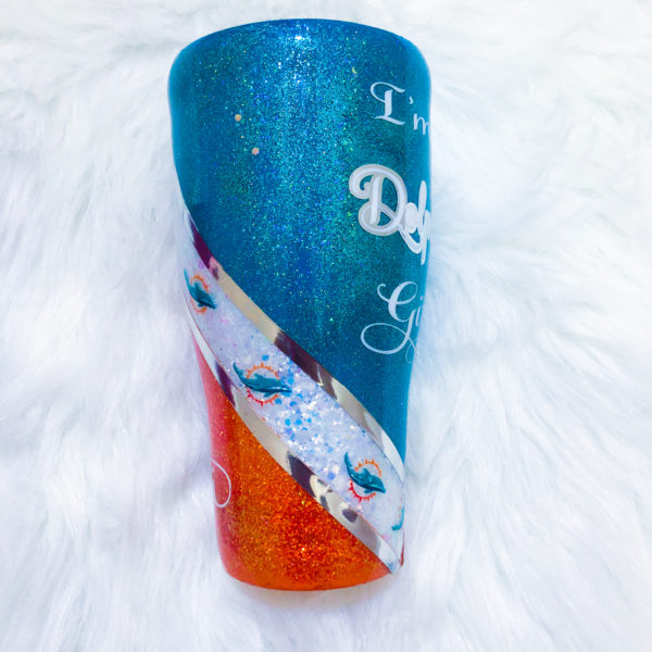 Football Fangirl Glitter Tumbler